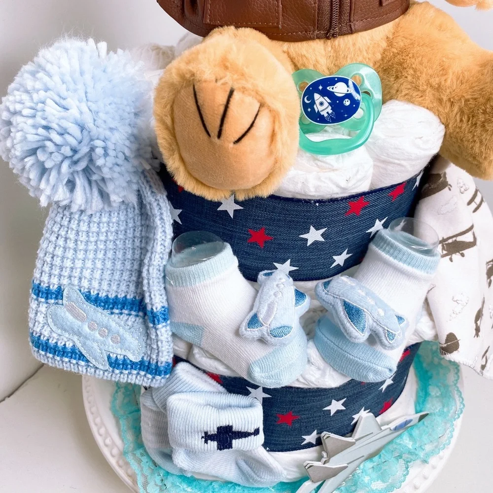 Aviator Pilot Diaper Cake